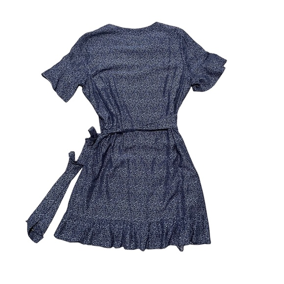 Vineyard Vines Painted Shells Silk Blend Pullover Wrap Knee Length Dress Size 8 - Picture 6 of 7